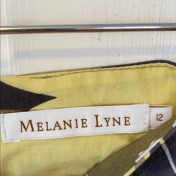 Melanie Lyne Floral A-Line Midi Skirt in Yellow and Olive Boho Feminine Beach - Picture 3 of 10